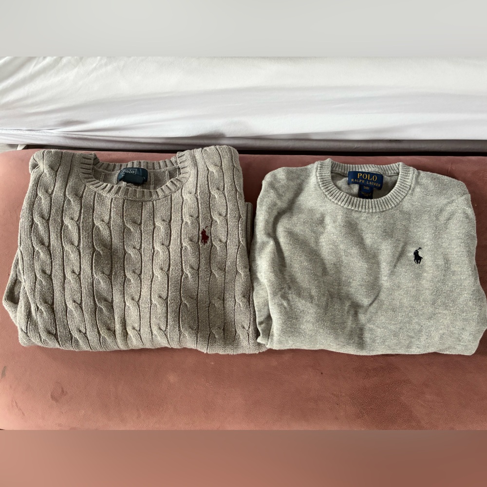 Ralph Lauren  polo Gray and Sweater Duo size kids 8